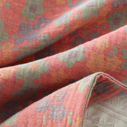 Floral Cotton Gauze Jogger Pajama Pants