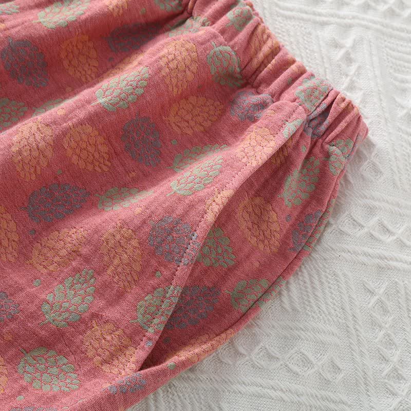 Leaf Cotton Gauze Jogger Pajama Pants