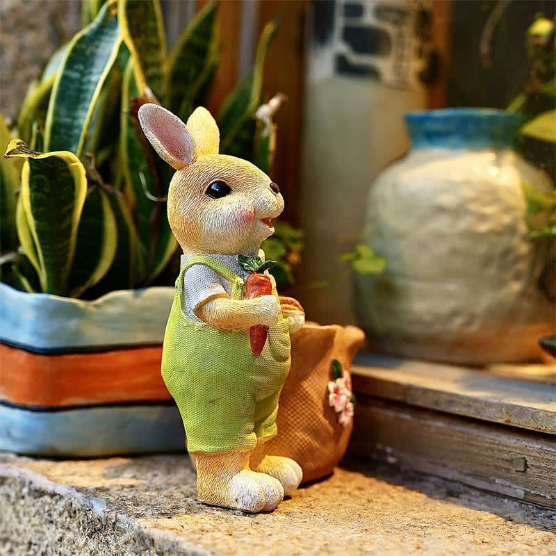 Resin Bunny Garden Succulent Planter Pot