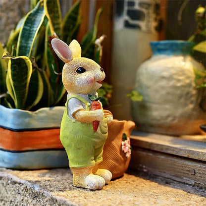Resin Bunny Garden Succulent Planter Pot