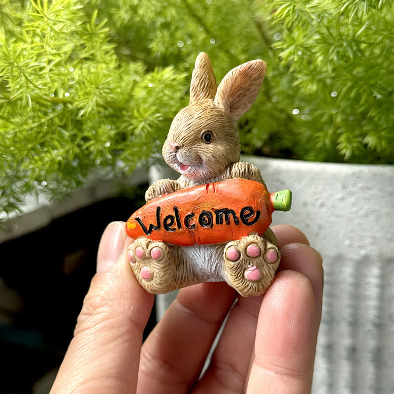 3PCS Miniature Gardening Bunny Figurines