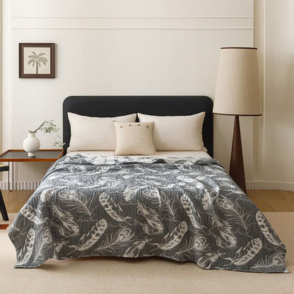 Feather Cotton Gauze Quilt Blanket
