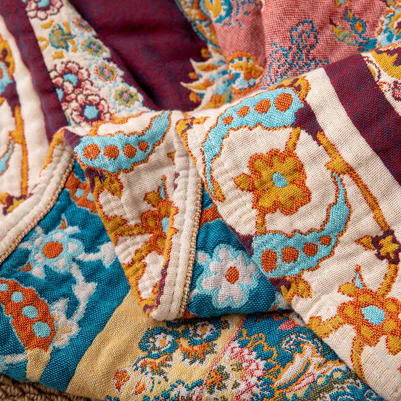 Retro Ethnic Tassel Cotton Blanket