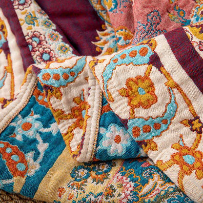 Retro Ethnic Tassel Cotton Blanket