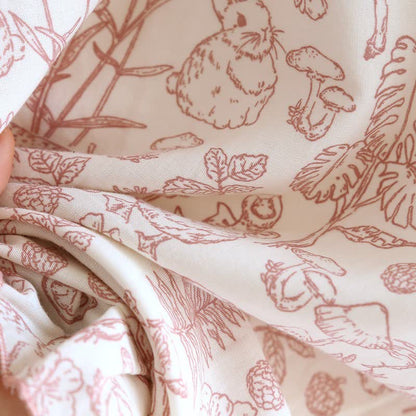 Rustic Mushroom & Bunny Cotton Nightgown