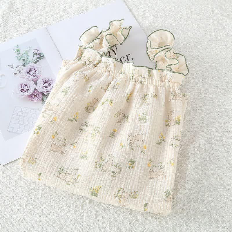 Cotton Ruffle Bunny Cami Nightgown