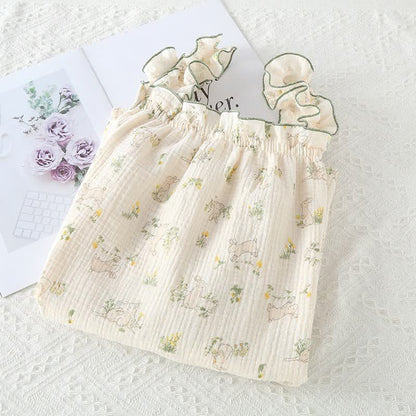 Cotton Ruffle Bunny Cami Nightgown