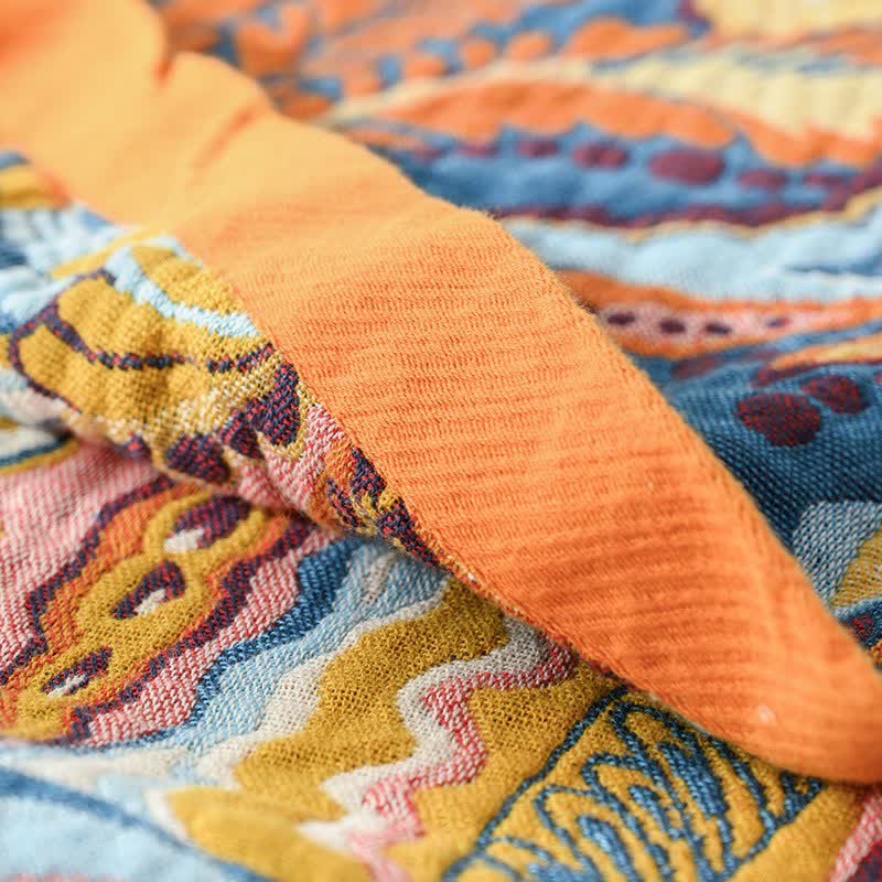 Tropical Floral Pure Cotton Blanket