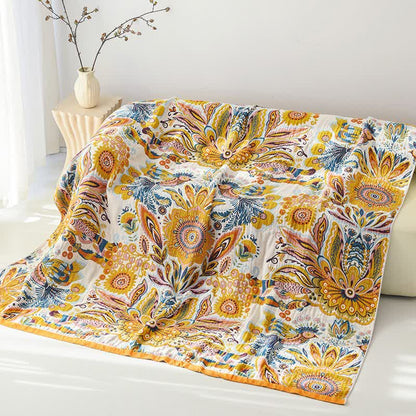 Tropical Floral Pure Cotton Blanket