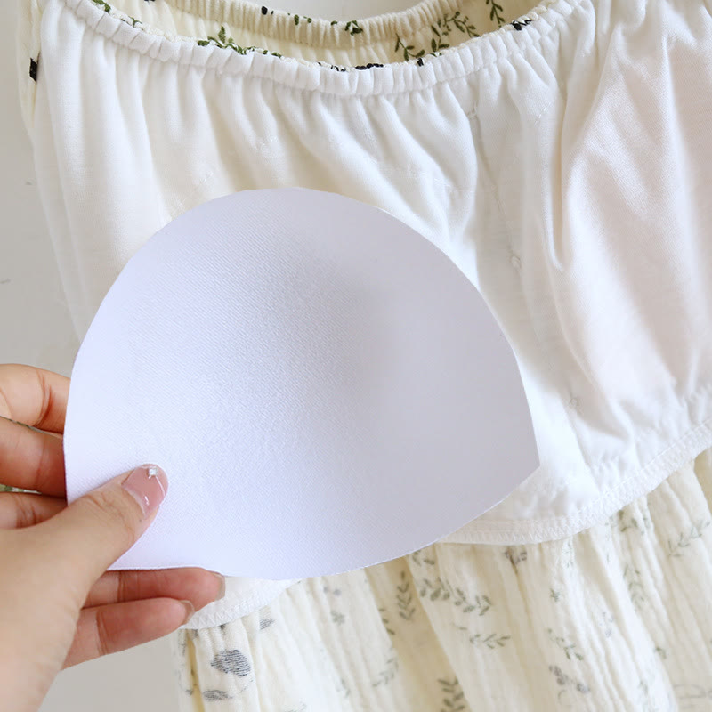 Cat & Leaf Pure Cotton Sleeveless Pajamas