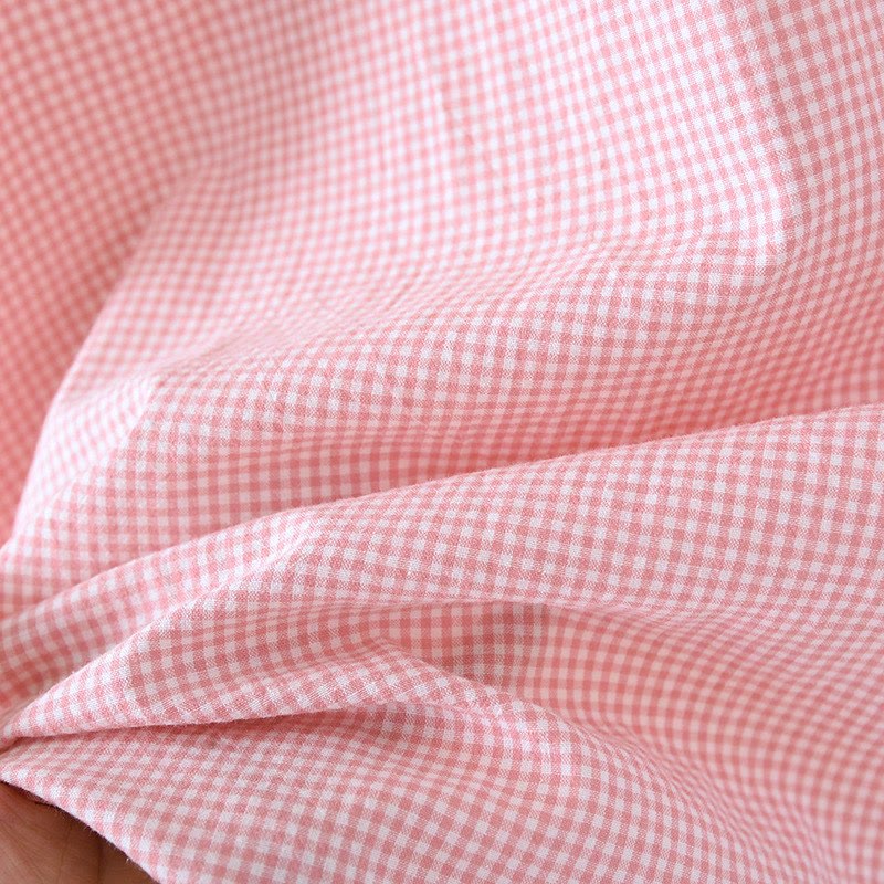 Gingham Flutter Sleeve Cotton Nightgown