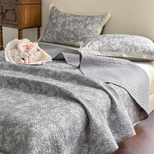 Botanical Cotton Quilted Cotton Bedspread