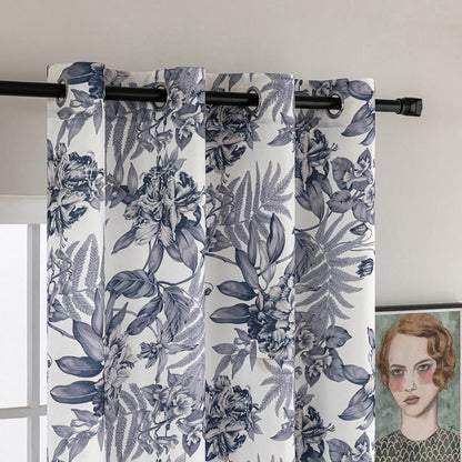 Cottage Style Floral & Leaf Curtain