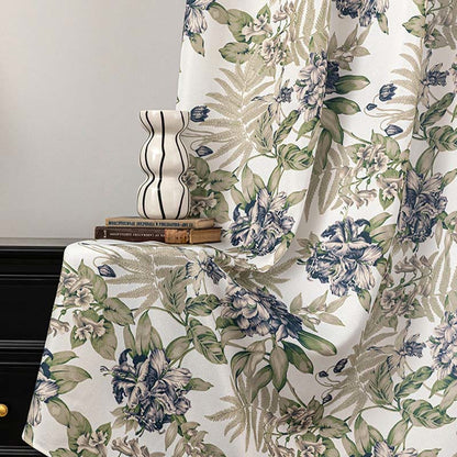 Cottage Style Floral & Leaf Curtain