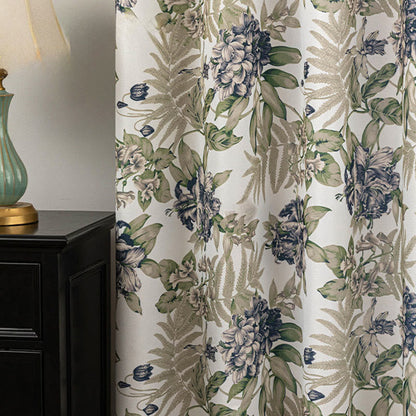 Cottage Style Floral & Leaf Curtain