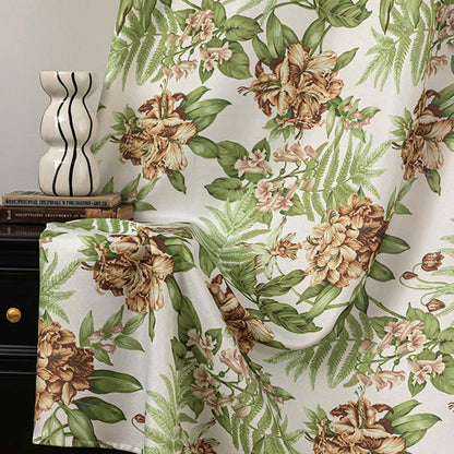 Cottage Style Floral & Leaf Curtain