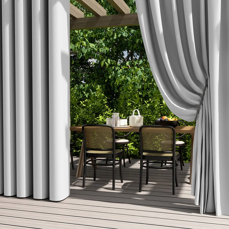 Outdoor Waterproof Solid Color Curtain