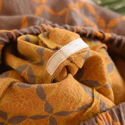 Yellow Plaid Cotton Gauze Pajama Shorts