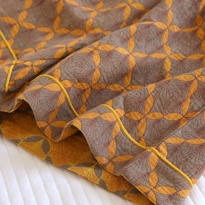 Yellow Plaid Cotton Gauze Pajama Shorts