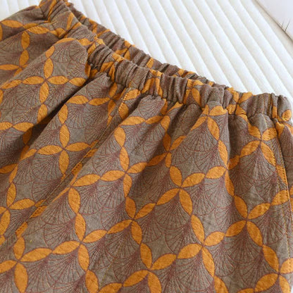 Yellow Plaid Cotton Gauze Pajama Shorts