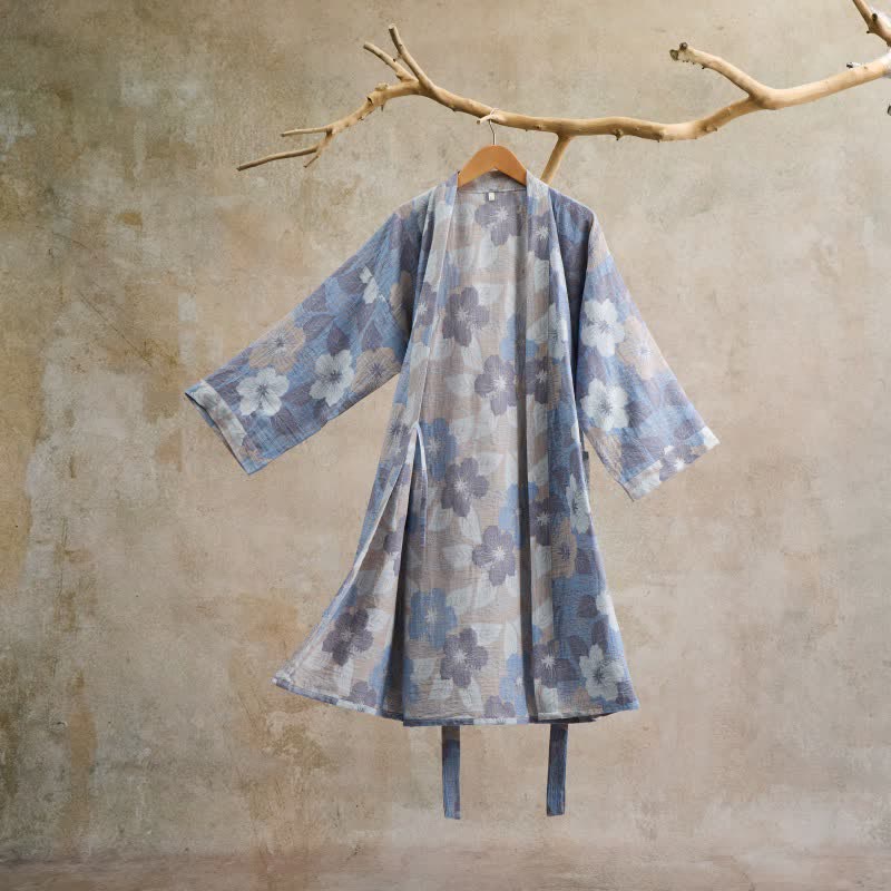 Cherry blossom Cotton Gauze Kimono Robe