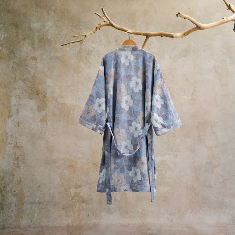 Cherry blossom Cotton Gauze Kimono Robe