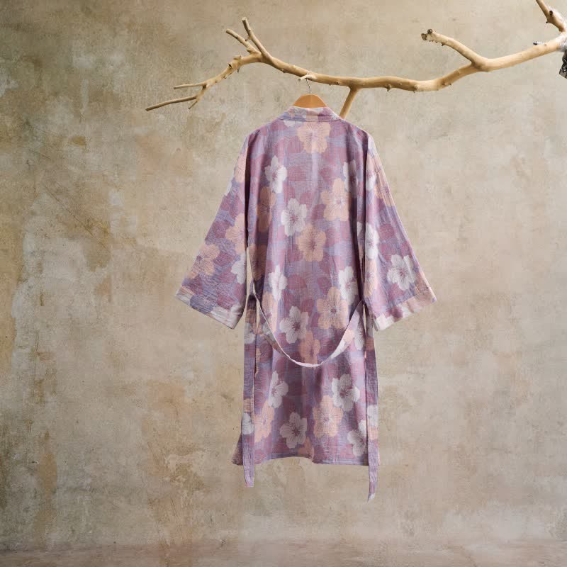 Cherry blossom Cotton Gauze Kimono Robe