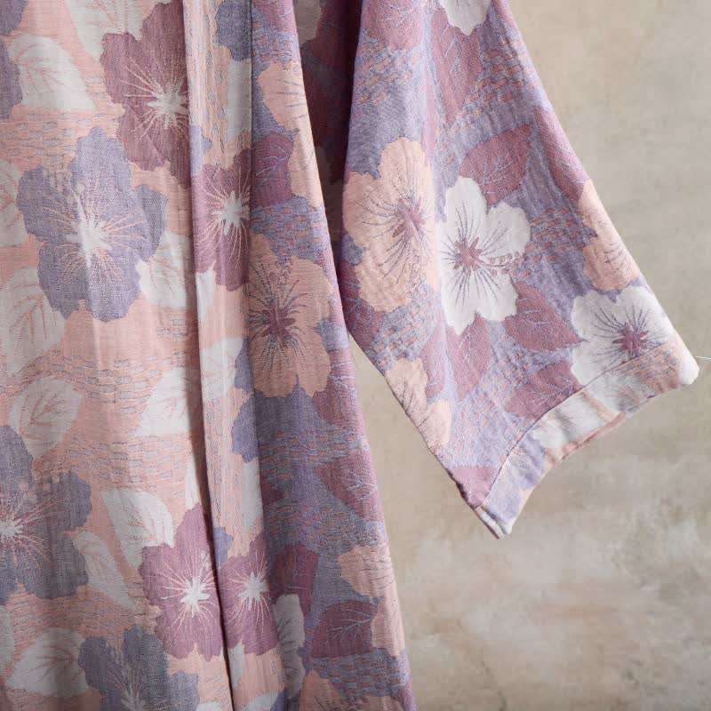 Cherry blossom Cotton Gauze Kimono Robe