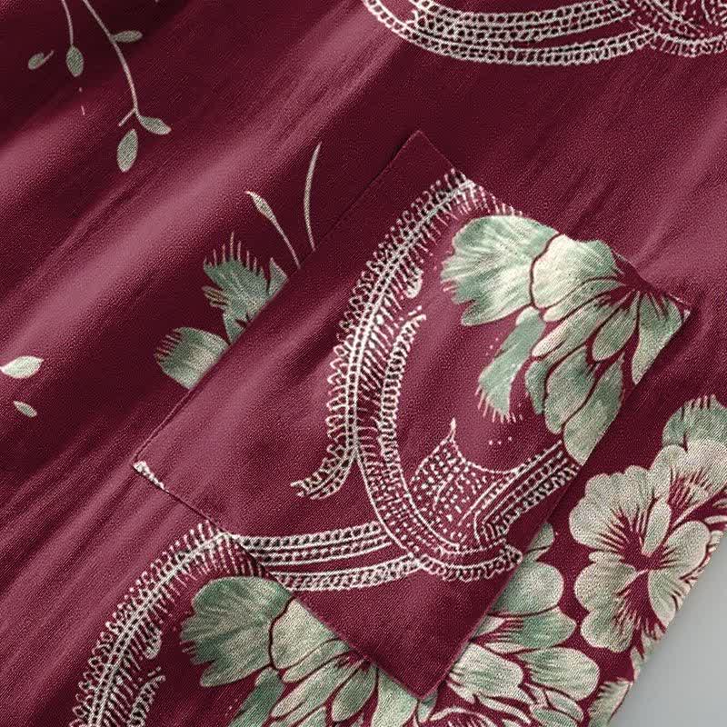 Luxurious Peony Double Gauze Cotton Kimono Robe