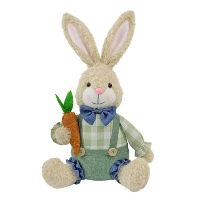 Easter Sitting Bunny Plush Figurine Decor