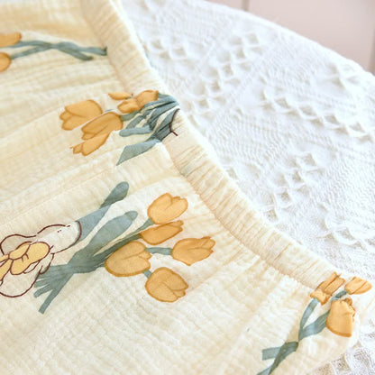 Tulip & Bunny Cotton Gauze Pajama Set