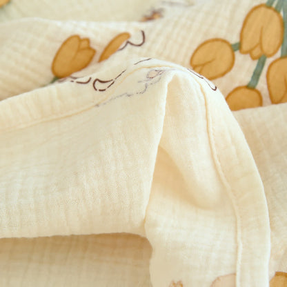 Tulip & Bunny Cotton Gauze Pajama Set