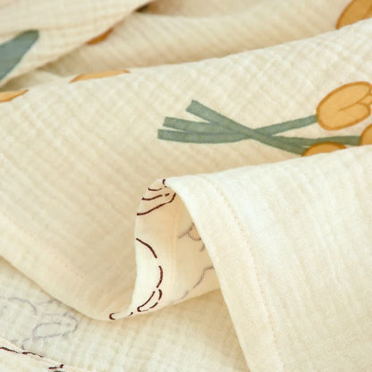 Tulip & Bunny Cotton Gauze Pajama Set