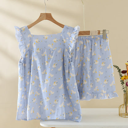 Blue Goose Cotton Gauze Sleeveless Pajamas