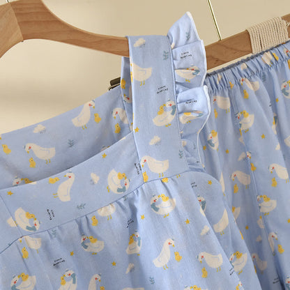 Blue Goose Cotton Gauze Sleeveless Pajamas