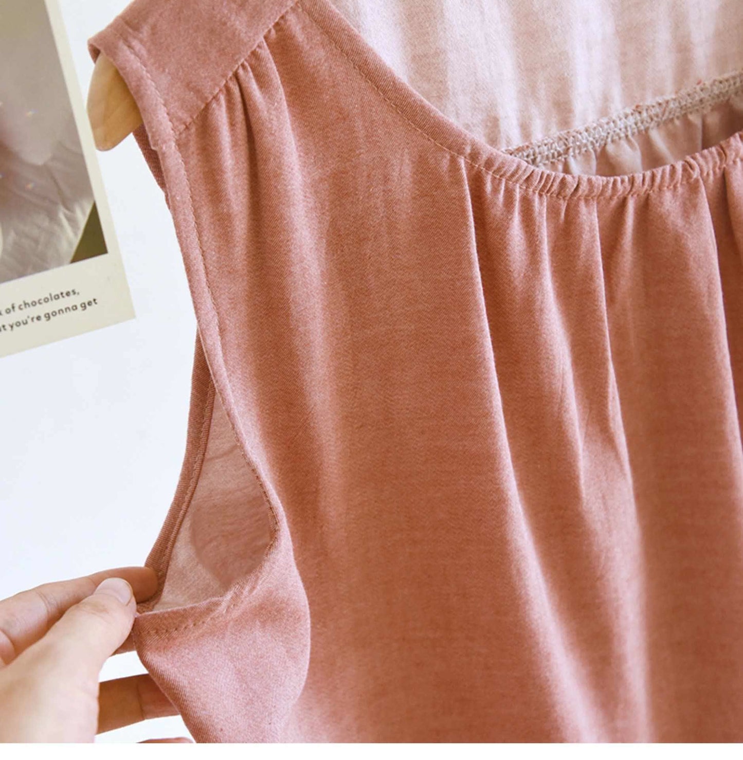 Solid Cotton Gauze Tank & Shorts Set