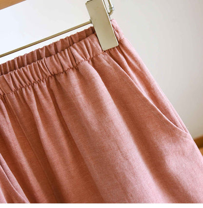 Solid Cotton Gauze Tank & Shorts Set