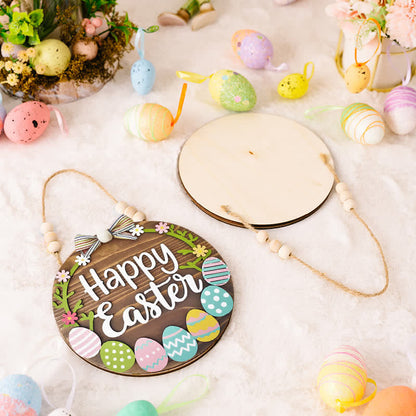 Easter Bunny & Egg Wooden Door Hanger