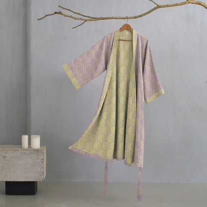 Geometric Hexagon Cotton Double Gauze Robe