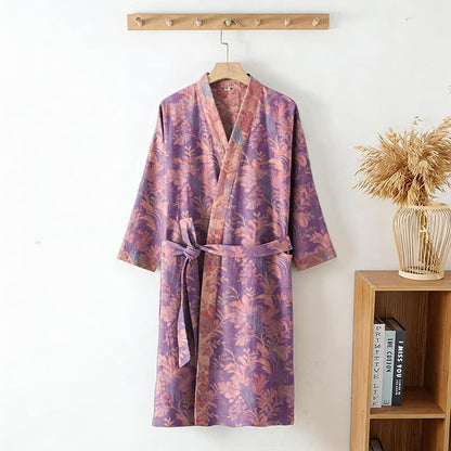 Botanical Lavender Cotton Double Gauze Robe