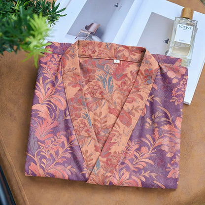 Botanical Lavender Cotton Double Gauze Robe