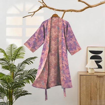 Botanical Lavender Cotton Double Gauze Robe