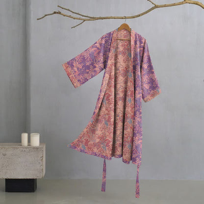 Botanical Lavender Cotton Double Gauze Robe