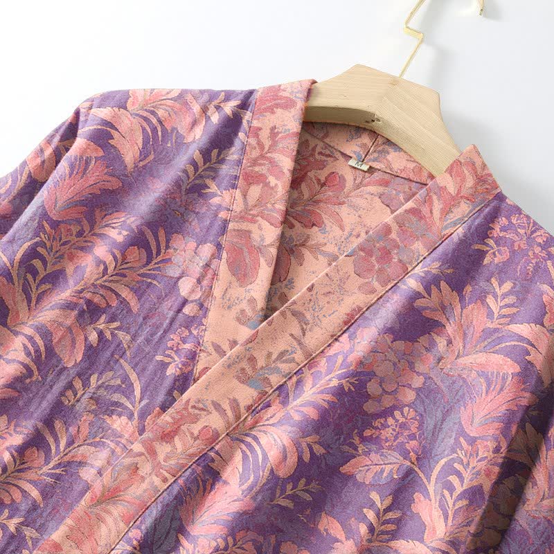 Botanical Lavender Cotton Double Gauze Robe