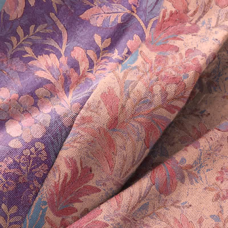 Botanical Lavender Cotton Double Gauze Robe