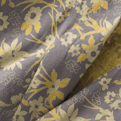 Vintage Rustic Floral Cotton Jacquard Robe
