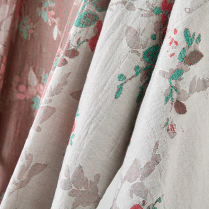 Vintage Floral Cotton Gauze Kimono Robe
