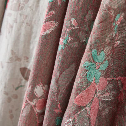 Vintage Floral Cotton Gauze Kimono Robe