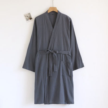 His and Hers Minimalist Cotton Robe