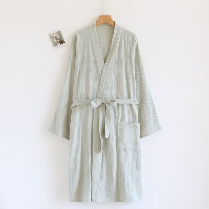 His and Hers Minimalist Cotton Robe